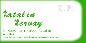 katalin mervay business card